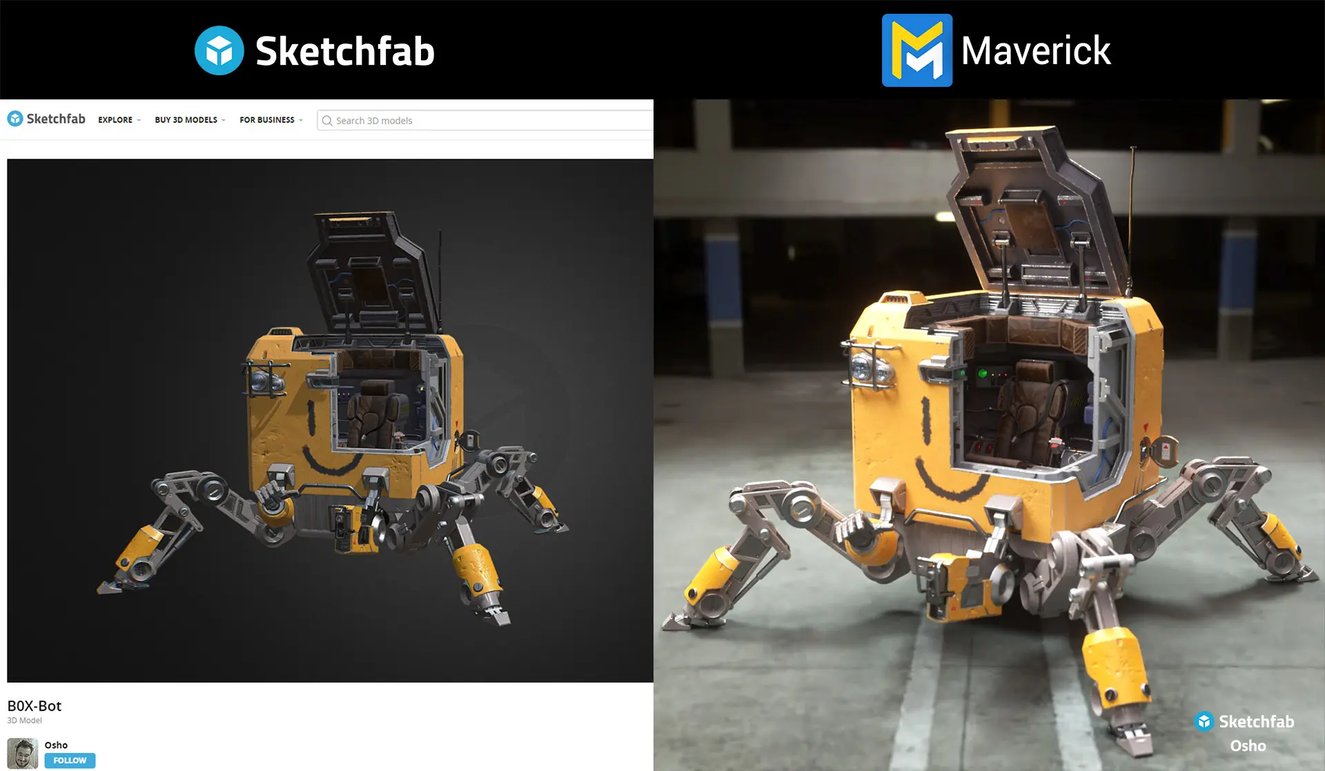New importer for Sketchfab models