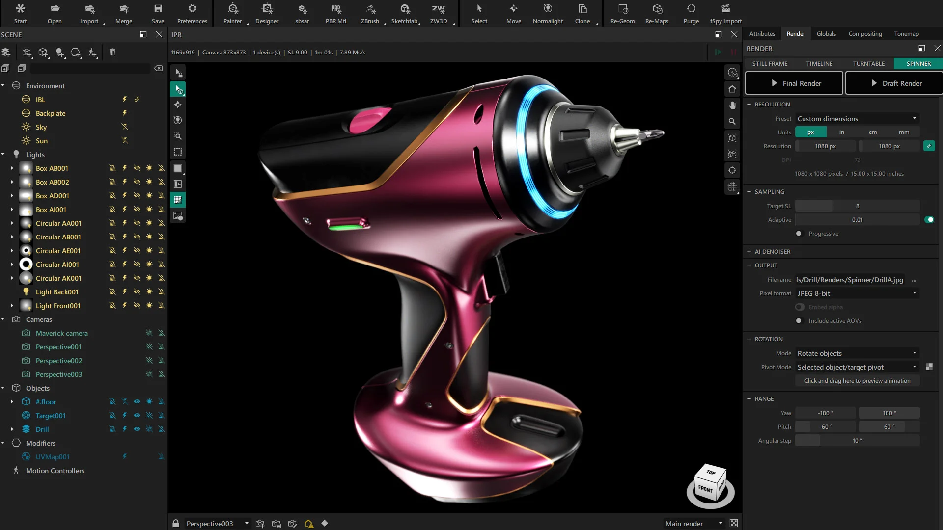 Maverick Render 2026.1 - Spinners