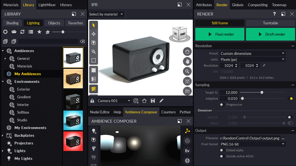 Ambience Composer Save and Reuse