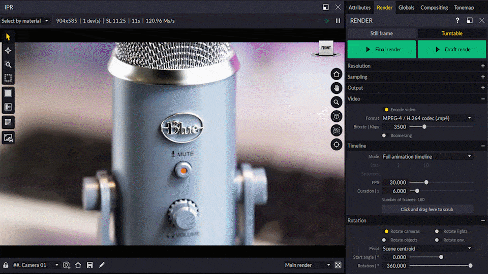 Turntable animations